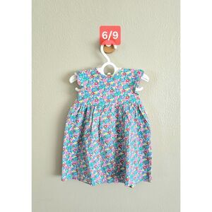 NWOT Baby Boden Floral Cotton Dress w. Bloomers, Sz 6/9